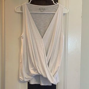 Abercrombie and Fitch white cross over tank